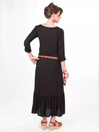 Robe longue Chula Noir robe f�minine intemporelle