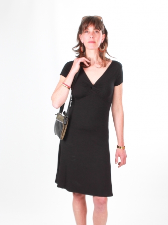 Robe Harini Noir robe f�minine chic
