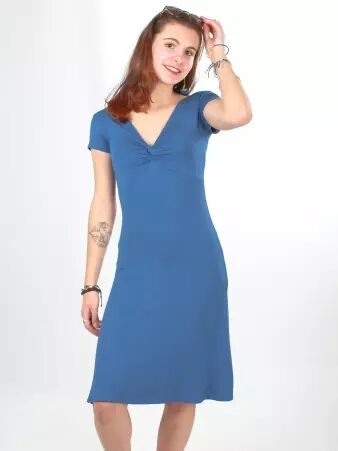 Robe Harini Bleu indigo robe f�minine intemporelle