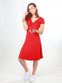 Robe Harini Rouge robe &eacute;l&eacute;gante color&eacute;e