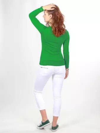 Top cache coeur vert lichen top naturel vert lichen apaisant