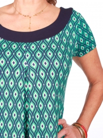 Robe Lucy Flamingo Bleu robe fluide bleu flamingo