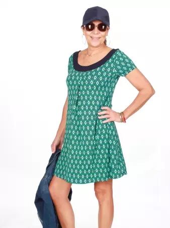 Robe Lucy Flamingo Bleu robe f�minine lumineuse