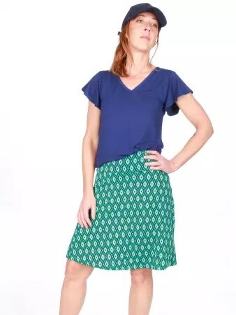 Jupe Zazie Flamingo Bleu v�tement f�minin graphique et color�