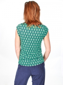 Top Guru Flamingo Bleu top fluide bleu imprim&eacute; flamingo