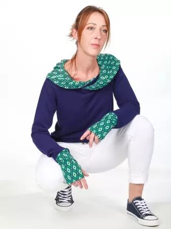 Pull Witch flamingo bleu pull color� � motif dynamique