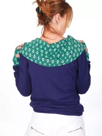 Pull Witch flamingo bleu pull color� � motif dynamique
