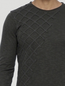 Gauda Sweater Charcoal gants su&eacute;dine au toucher velout&eacute; et &agrave; l'esprit urbain