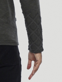 Gauda Sweater Charcoal gants femme au style contemporain et &agrave; l'allure raffin&eacute;e