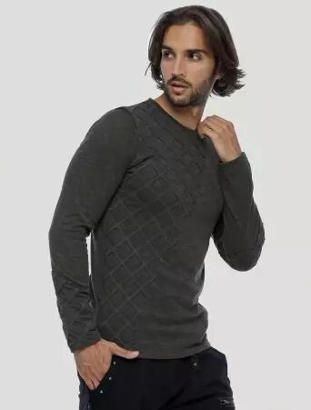 Gauda Sweater Charcoal accessoire d'hiver � la silhouette �pur�e et actuelle