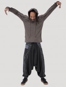 Kafiya Jumper Charcoal cr&eacute;ation textile chaude et minimaliste