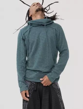 New Skulls Jumper Teal pull New Skulls teal � l'imprim� graphique