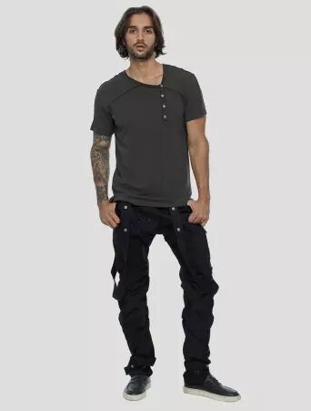 Off Tee Olive Noir pi�ce mode casual � la coupe confortable