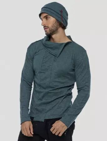 Tilted RMX Jumper Teal jumper moderne finition soign�e