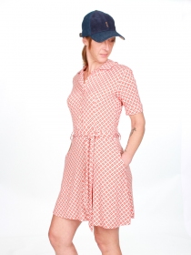 Robe Anna manches courtes Lovely Pickle Mandarine robe estivale lumineuse