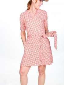 Robe Anna manches courtes Lovely Pickle Mandarine robe boh&egrave;me joyeuse