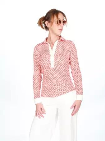 Polo Curtis manches longues Lovely Pickle mandarine polo moderne