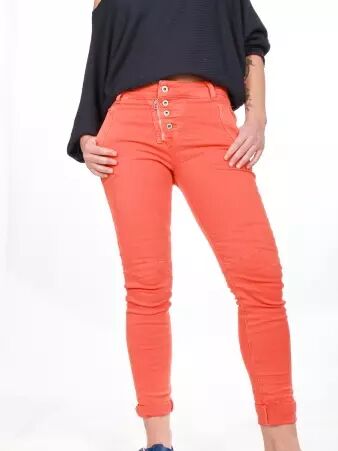 Pantalon Melly orange pantalon fluide orange � la teinte vitamin�e et au port� confortable