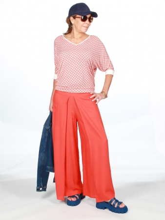 Pantalon Palla Potimarron pantalon fluide � la teinte potimarron chaleureuse