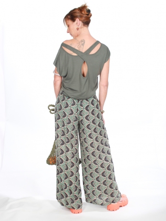 Pantalon Palla art-deco v�tement fluide au design r�tro chic