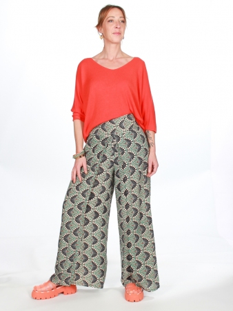 Pantalon Palla art-deco v�tement fluide au design r�tro chic