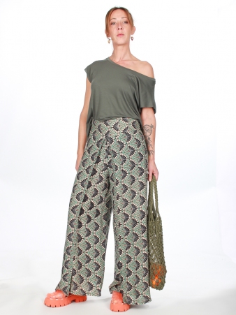 Pantalon Palla art-deco v�tement fluide au design r�tro chic