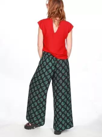 Pantalon Palla Orange Blossom pantalon ample � l'esth�tique florale