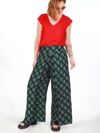 Pantalon Palla Orange Blossom pantalon ample � l'esth�tique florale