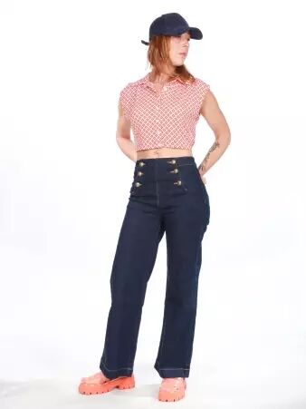 Pantalon � pont Victorine beige pantalon � pont beige clair � la ligne moderne