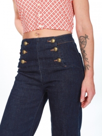 Pantalon à pont Victorine Denim brut