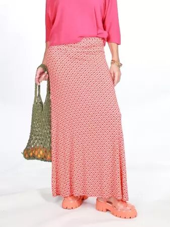 Jupe longue Back to 70s Peche v�tement f�minin � la silhouette harmonieuse et au port� agr�able