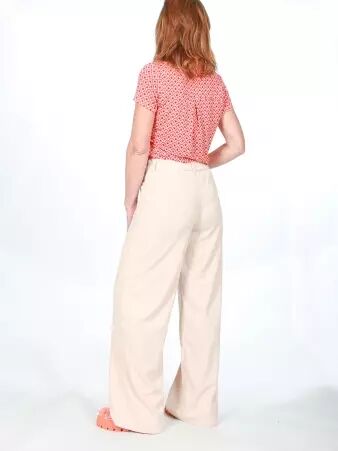 Pantalon velours beige clair pi�ce mode douce et confortable