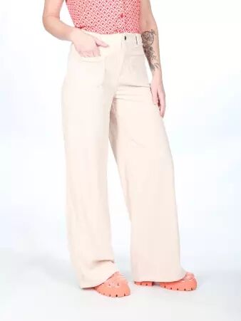 Pantalon velours beige clair pi�ce mode douce et confortable