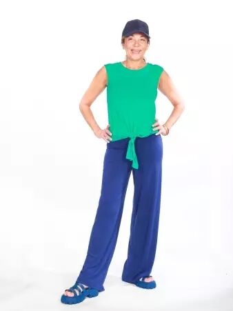 Pantalon Palazzo navy v�tement ample chic et polyvalent