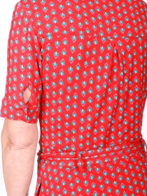 Robe Anna manches courtes Saki rouge