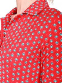 Robe Anna manches courtes Saki rouge