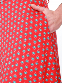 Robe Anna manches courtes Saki rouge