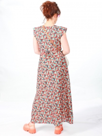 Robe Esther longue Clema rouge robe longue florale rouge