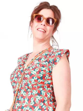 Robe Esther longue Clema rouge robe f�minine expressive