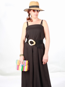 Combi Gigi Noir combinaison f&eacute;minine &agrave; la silhouette &eacute;pur&eacute;e