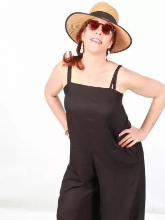 Combi Gigi Noir combinaison fluide � l'allure chic