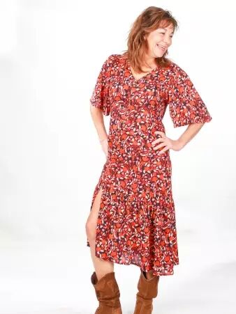 Robe Aurore Majorque orange robe estivale lumineuse