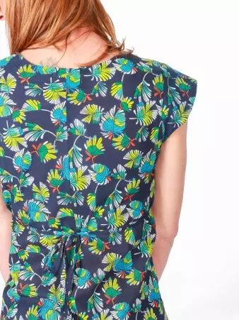 Robe Esther Phoenix bleu robe fluide artistique