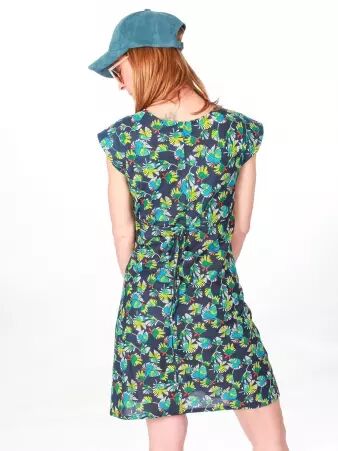 Robe Esther Phoenix bleu robe fluide artistique