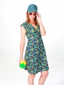 Robe Esther Phoenix bleu robe fluide artistique