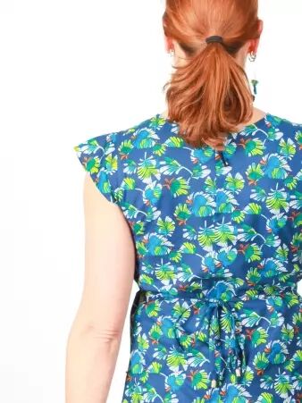 Robe Esther longue Phoenix bleu robe boh�me expressive