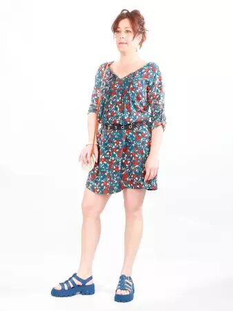 Robe Chula Majorque bleu robe boh�me estivale