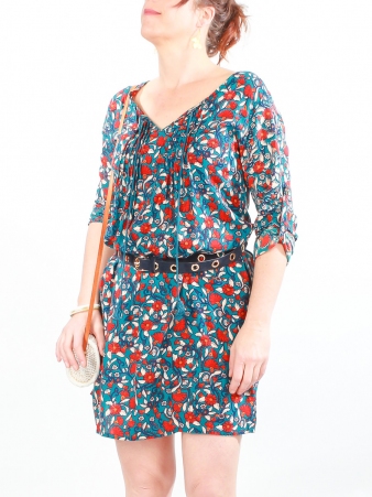 Robe Chula Majorque bleu robe boh�me estivale