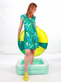 Robe Esther Canop&eacute; robe fluide motif v&eacute;g&eacute;tal