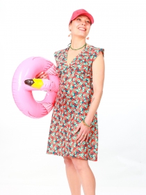 Robe Esther Clema rouge robe f&eacute;minine color&eacute;e